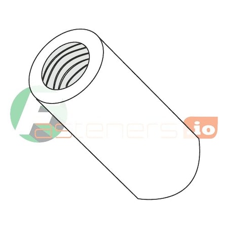 Newport Fasteners Round Standoffs, #6-32 Thrd Sz, 5/8 in Bd L, Nylon Plain, 1/4 in OD, 1000 PK 141006RFN